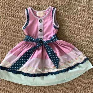 Lavender/Navy Polkas Matilda Jane Dress